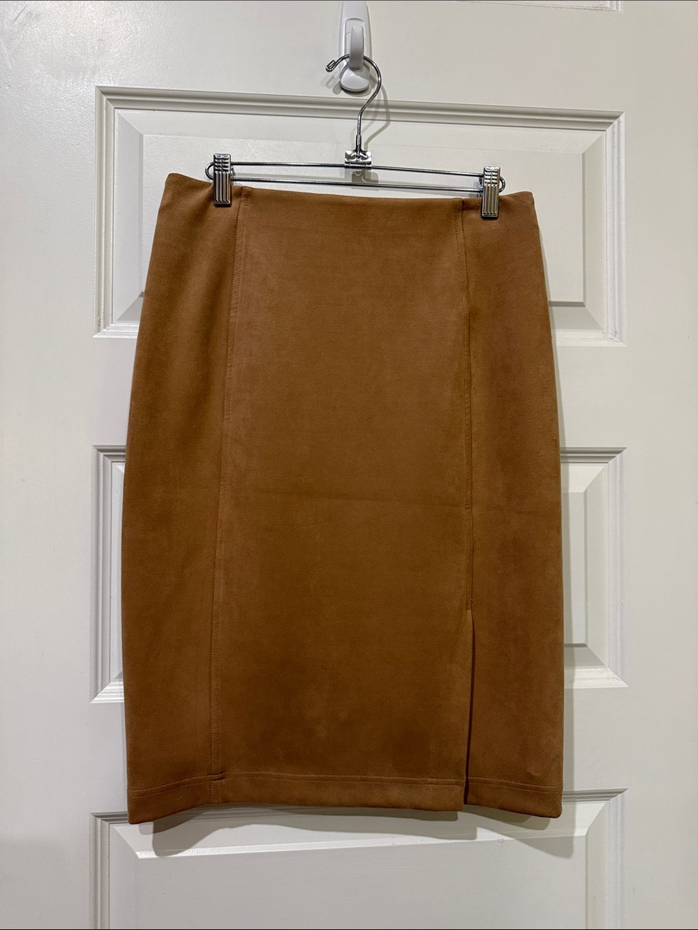 Premise Tan Suede Pencil Skirt